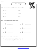 Percentages Worksheet With Answers