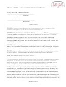 Fillable Arias Sample Form 3.2 - Hold Harmless Agreement Printable pdf