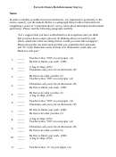 Forced-Choice Reinforcement Survey Template Printable pdf