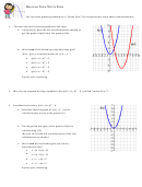 Graphic Quadratics In Vertex Form Worksheet