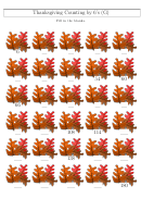 Thanksgiving Counting By 6's (g) Math Worksheet With Answer Key