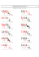Adding Playing Cards (i) Worksheet With Answer Key