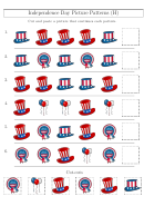 Independence Day Picture Patterns (h) Worksheet With Answer Key