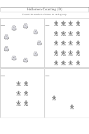 Halloween Counting (d) Worksheet With Answer Key