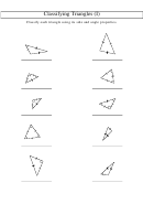 Classifying Triangles (I) Worksheet With Answer Key Printable pdf