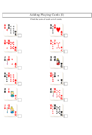 Adding Playing Cards (i) Worksheet With Answer Key