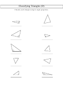 Classifying Triangles (d) Worksheet With Answer Key