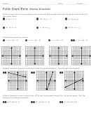 Point-slope Form Worksheet With Answer Key