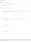 Equation Worksheets - Honors Algebra Ii - 2013