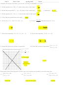 Equation Worksheet With Answer - Test 2 Mat 1101 - 2010