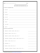 Standard And Expanded Form Worksheet With Answer Key