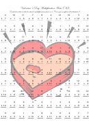 Valentine's Day Multiplication Facts (h) Worksheet With Answer Key