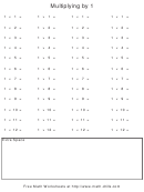 Multiplying By 1 Worksheet With Answer Key