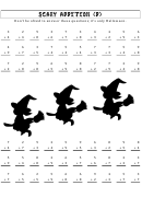 Scary Addition (d) Math Worksheet With Answer Key