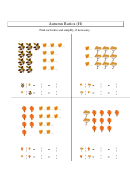 Autumn Ratios (h) Math Worksheet With Answer Key