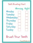 Teeth Brushing Chart For Kids
