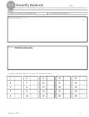 0.2 Simplify Radicals Worksheet - Geometry 235 Printable pdf