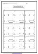Fractions Into Percent Worksheet With Answer Key Printable pdf
