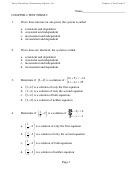 Chapter 4 Test Form C Worksheet - Tussy & Gustafson, Elementaryalgebra