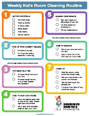 Weekly Kid's Room Cleaning Routine Template