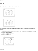 Sets (2) Worksheet With Answer Key Printable pdf