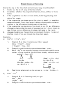 Mixed Review Of Factoring Worksheet