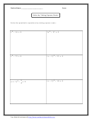 Solve By Taking Square Roots Worksheet With Answer Key