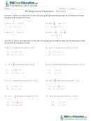 Writing Linear Equations Worksheet With Answers Printable pdf