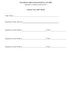 Fillable Signature Authorization Form - Student Organizational Funds Printable pdf