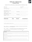 Medication Administration Consent Form - Beaver Summer Camp Printable pdf