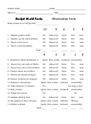 Rocket Math Facts Observation Form Printable pdf