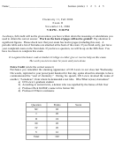 Chemistry Exam Worksheets With Answers - Chemistry 11, Exam Ii - 2006