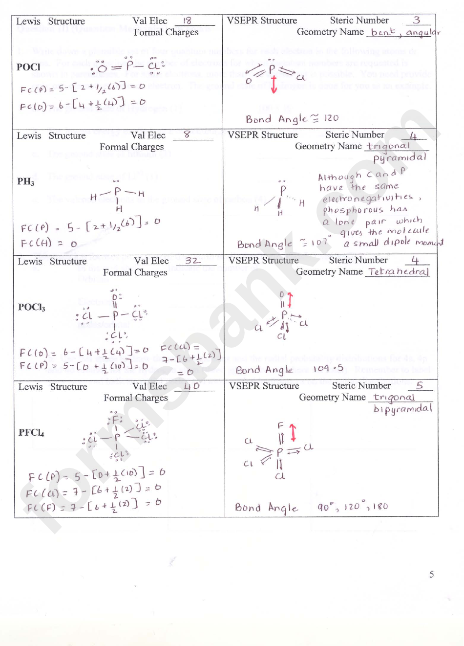 Chemistry Exam Worksheets With Answers - Chemistry 11, Exam Ii - 2006