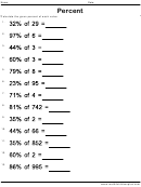 Percentage Worksheet With Answer Key