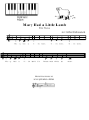 Mary Had A Little Lamb Piano Sheet Music Printable pdf