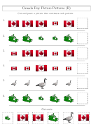 Canada Day Picture Patterns (b) Worksheet With Answer Key