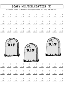 Scary Multiplication (b) Worksheet With Answer Key