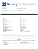 Ophthalmology Patient Registration Form - Nethery Eye Associates Printable pdf
