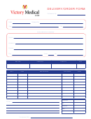 Delivery/order Form - Victory Medical Printable pdf