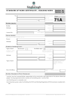Form 71a - Standard Of Work Certificate Building Work - Kingborough, Australia