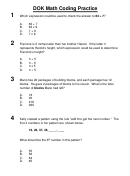 Dok Math Coding Practice Worksheet