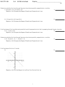 Math 60 3.4 - 3.6 Slope Intercept Form Worksheet