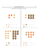 Autumn Ratios (C) Math Worksheet With Answers Printable pdf
