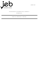 Foundational Mathematical Literacy Exemplar 2 Worksheet - Ieb Assessment Matters, 2013