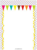 Party Flags Page Border Templates