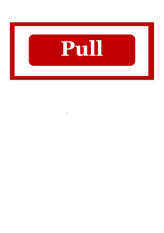 Pull Sign Template Printable pdf