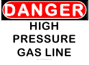 High Pressure Gas Warning Sign Template