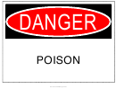 Poison Warning Sign Template