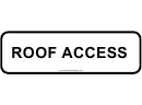 Roof Access Sign Template