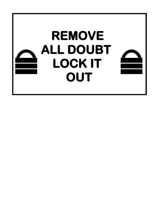 Lock It Warning Sign Template Printable pdf